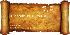 Turcsányi Paula névjegykártya
